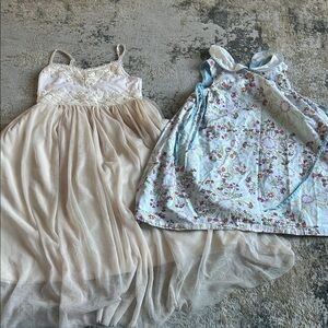 Size 6-6x Elegant Cream and Floral Kids Dress Set